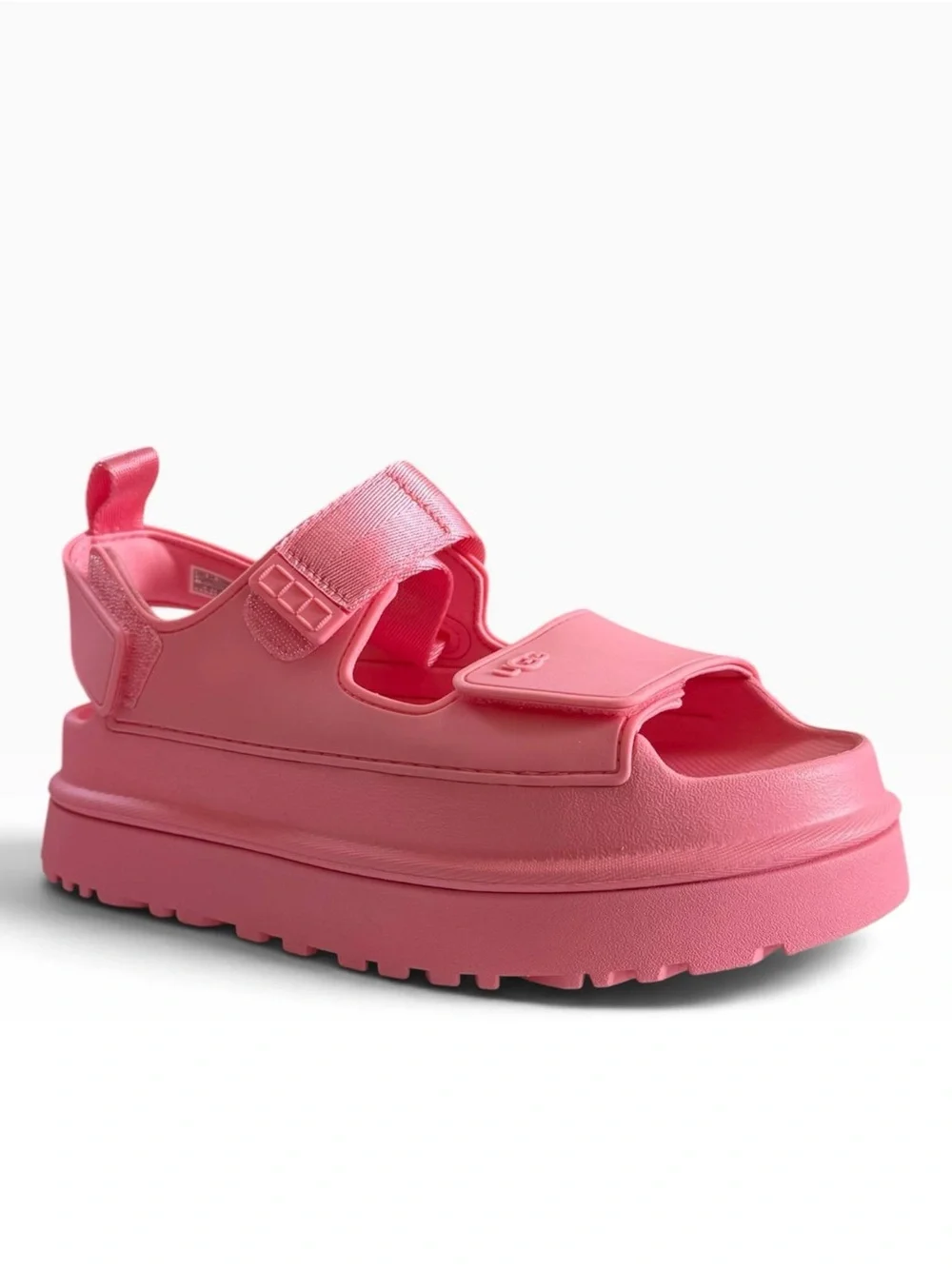 UGG Goldenglow Women's Pink Platform Sandals Adjustable Strap Size 9 NWT